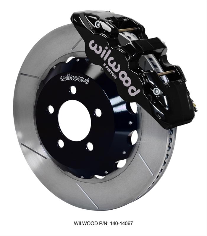 Wilwood AERO6 Black Big Brake Front Slotted Kit 12-16 Challenger